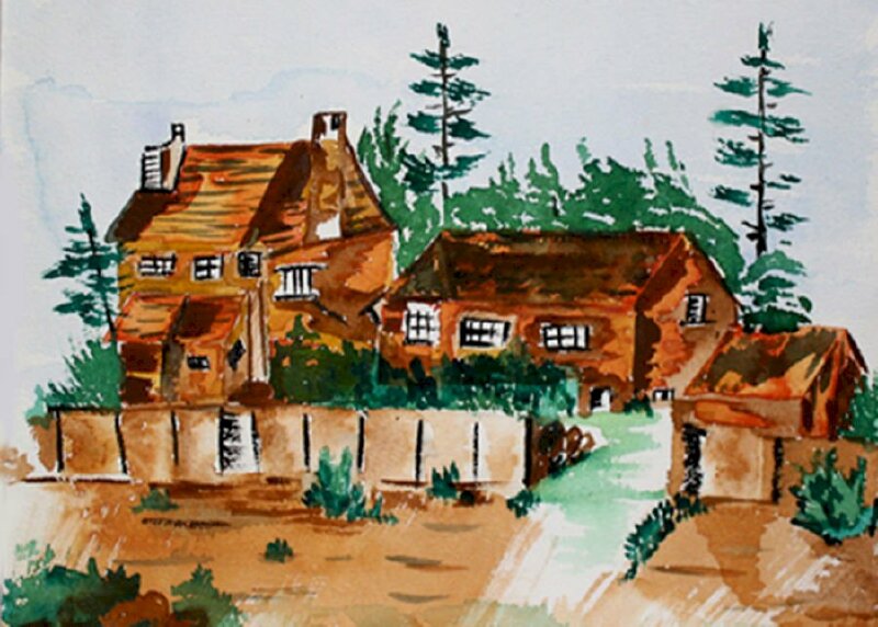 Tranh phong cảnh màu nâu đất hợp với người tuổi Dậu mệnh Kim