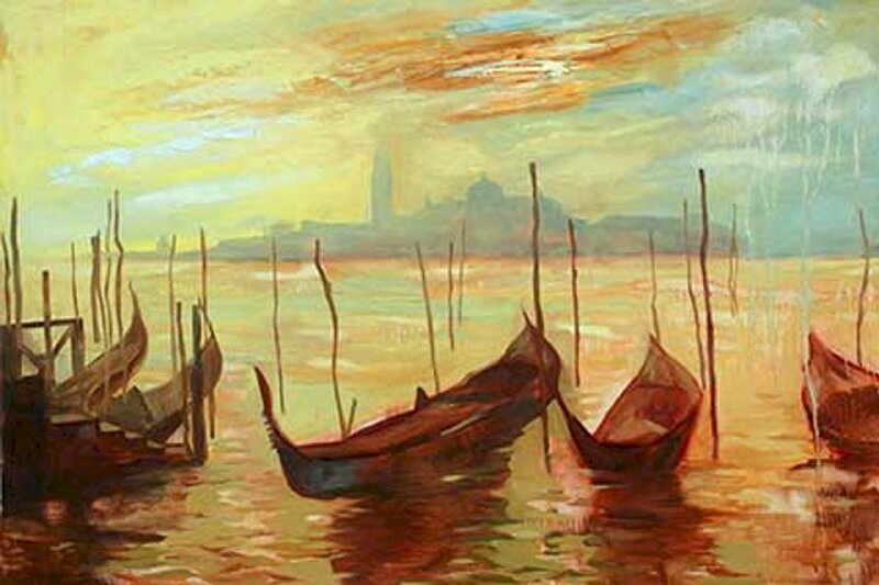 Tranh phong cảnh gam màu nâu đất hợp với người tuổi Dậu mệnh Kim