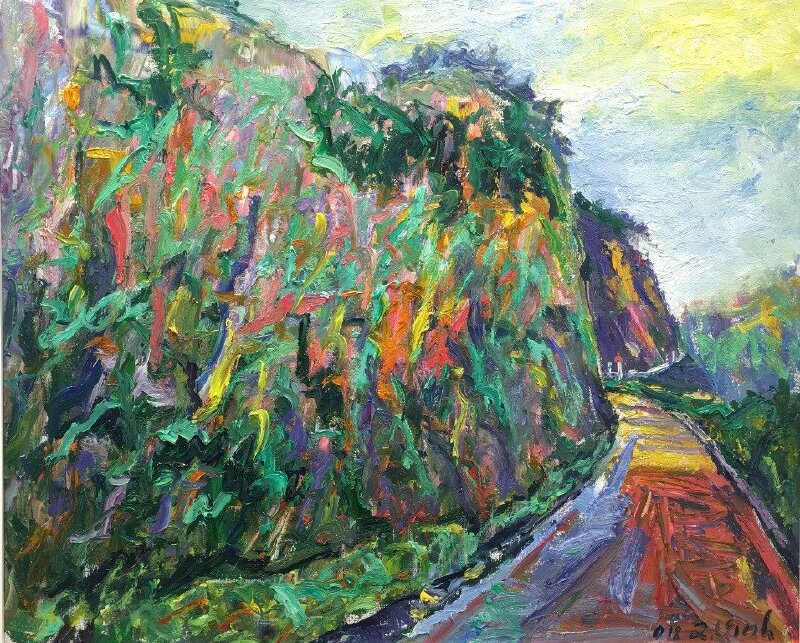 Tranh phong cảnh đèo Tây Bắc