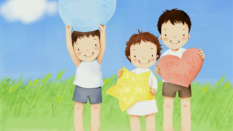 Tranh phong cảnh thiếu nhi siêu dễ thương