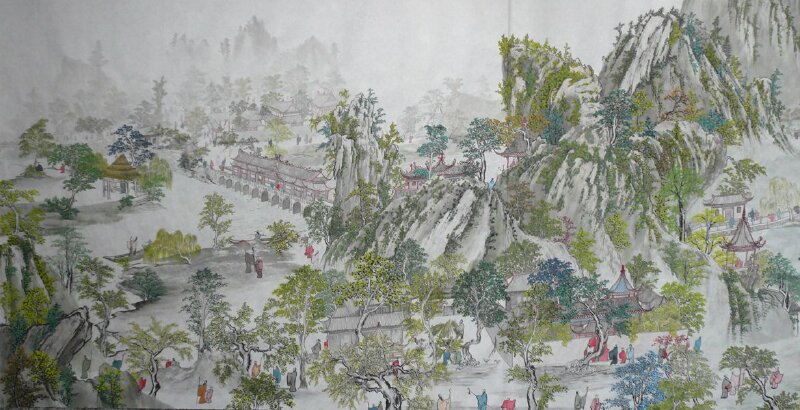 Tranh phong cảnh Trung Hoa cổ đại đẹp