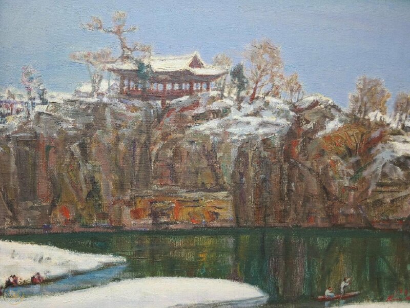 Tranh sơn dầu phong cảnh Hàn Quốc đẹp