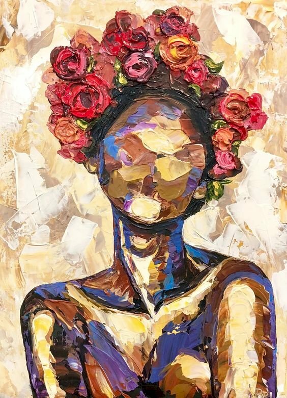 Tranh canvas cô gái vintage nghệ thuật