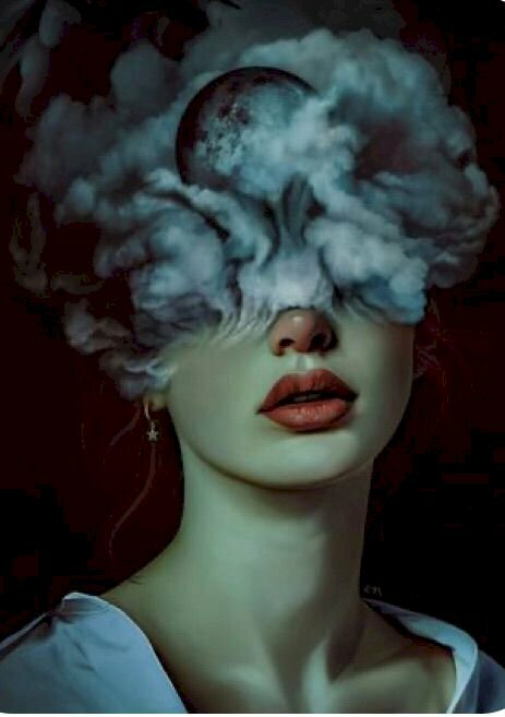 Tranh canvas cô gái vintage buồn