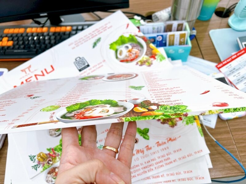 In Menu quán ăn PP bồi format