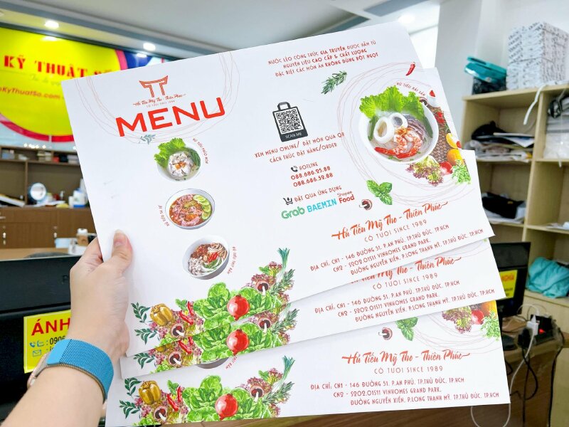 Thiết kế menu quán ăn phong cách truyền thống