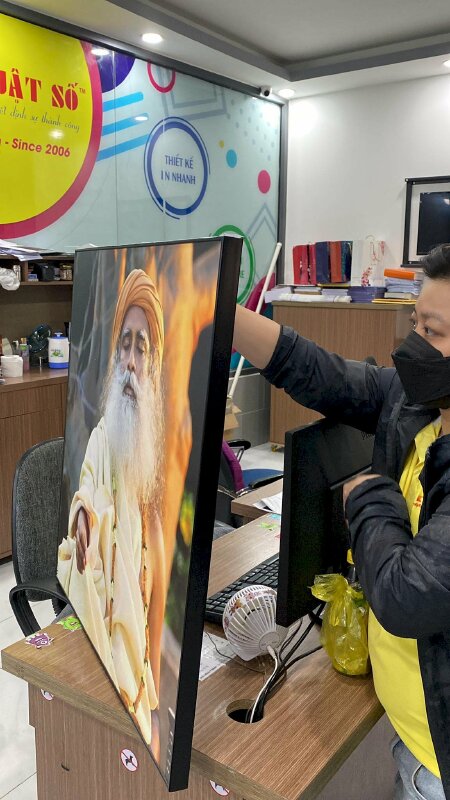 Tranh in PP bồi formex đóng khung đen - Inkythuatso