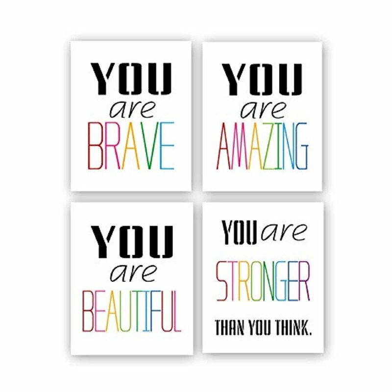 Mẫu set 4 tranh canvas chữ nghệ thuật những câu tiếng Anh ý nghĩa tạo động lực cho bạn