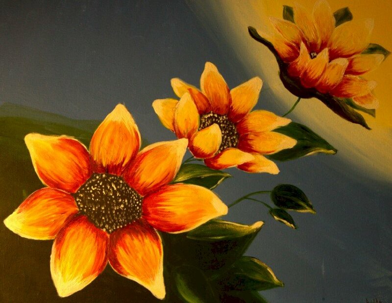 Tranh hoa đẹp in tranh canvas treo tường trang trí phòng khách, phòng ngủ, văn phòng làm việc