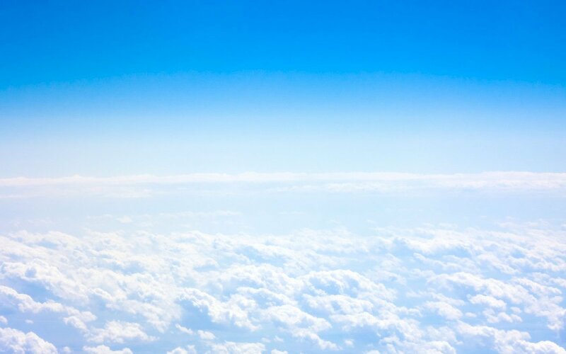 Tranh dán tường 3D phong cảnh bầu trời mây trắng