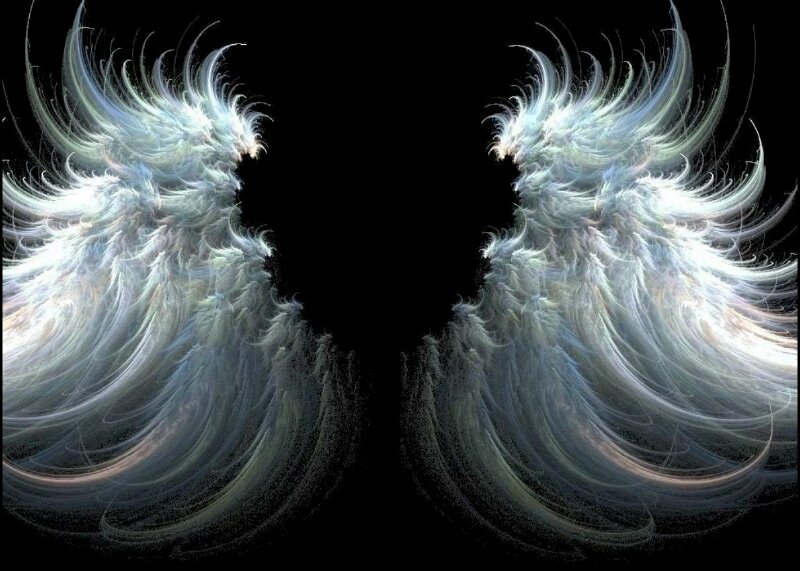 Tranh 3D cánh thiên thần màu trắng nghệ thuật