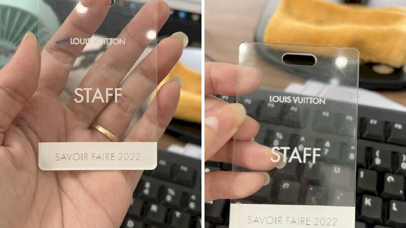 Thẻ nhân viên in UV ngược mica 2 li - InKyThuatSo