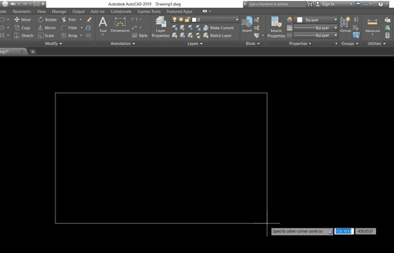 Tạo khổ giấy A9 bằng lệnh Rec trong Autocad