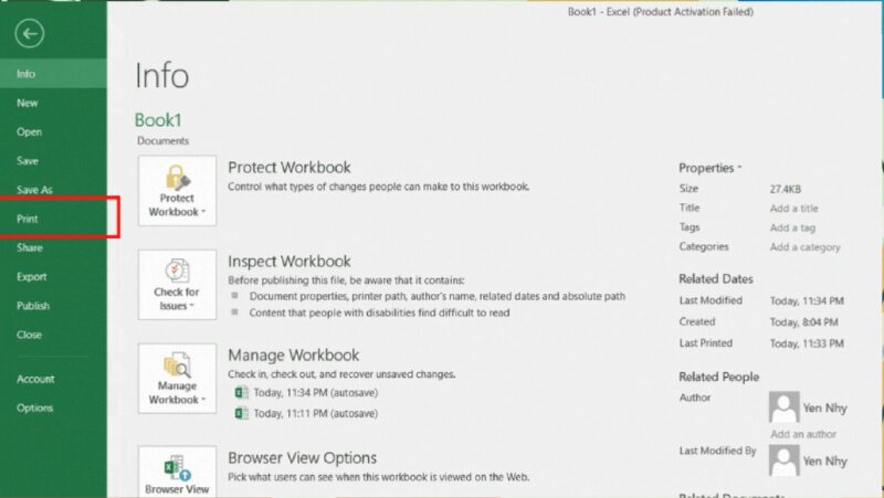 Cách in file Excel vừa trang A4 bằng Page Break Preview