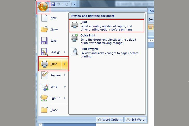 Cách in 2 mặt trong word 2007