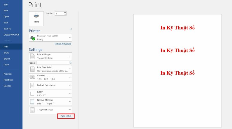 Cách in khổ A3 sang A4 trong Word