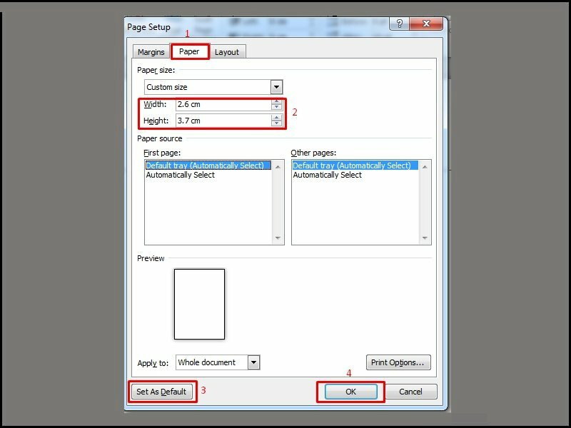cách tạo khổ giấy A10