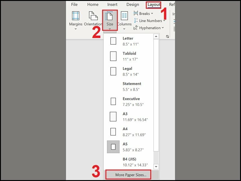 Hướng dẫn cách tạo khổ giấy A7 trong Word