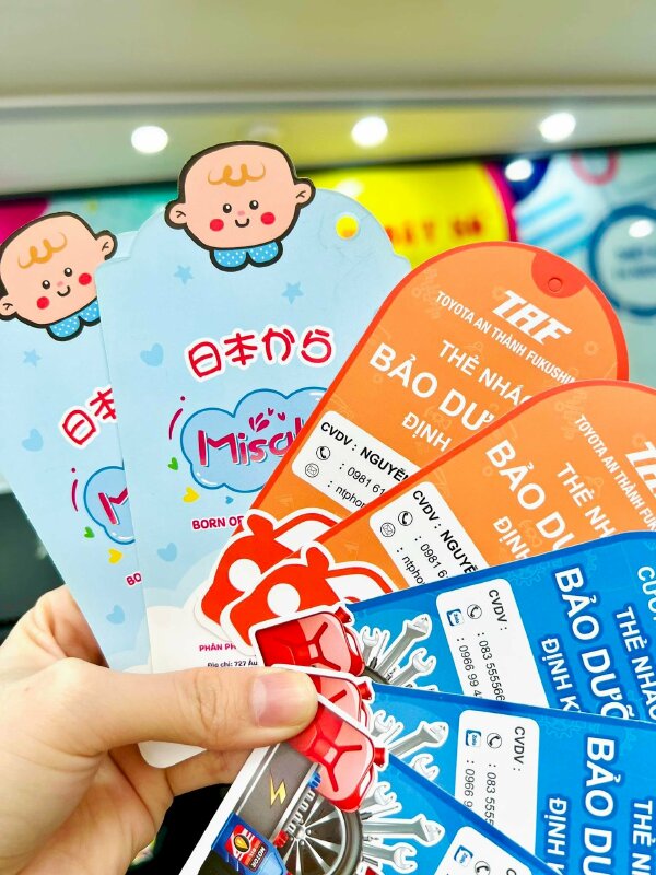 In tag treo thẻ nhắc bảo dưỡng định kỳ salon ô tô