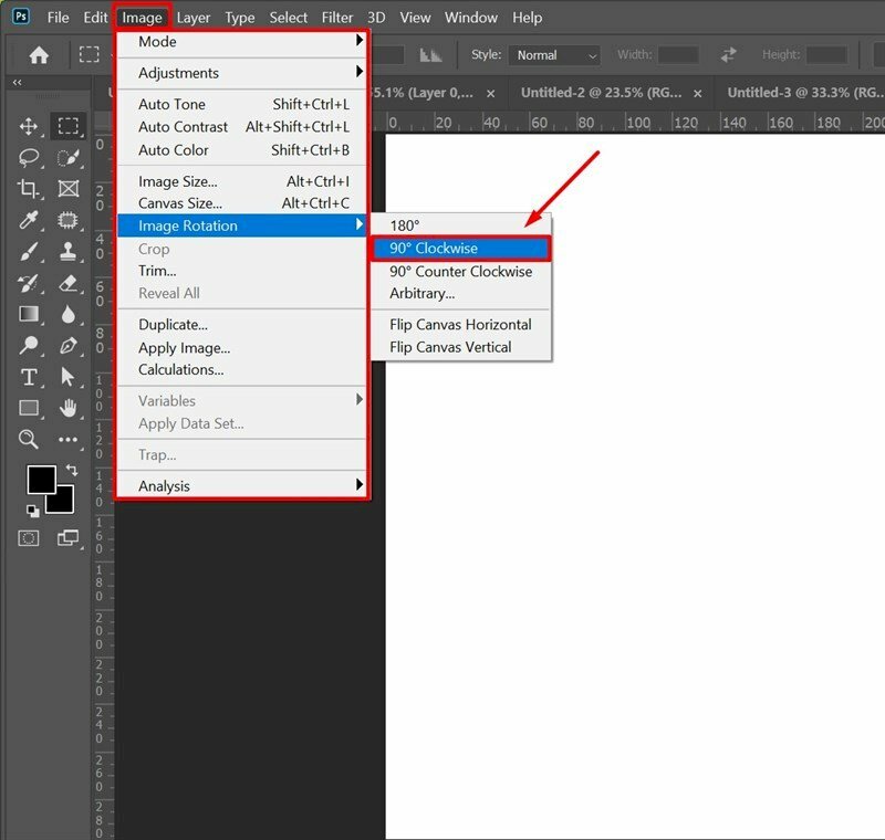 Cách tạo khổ giấy A4 trong phần mềm Photoshop theo chiều ngang