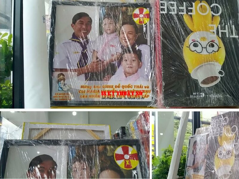 Mẫu tranh canvas treo tường gia đình hạnh phúc