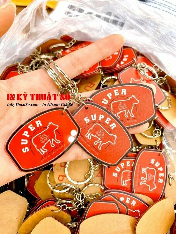 Móc khóa mica, in móc khóa theo yêu cầu