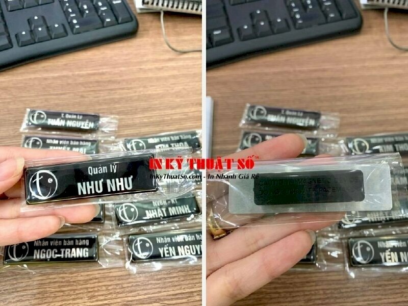 Bảng tên nhân viên nam châm - InKyThuatSo