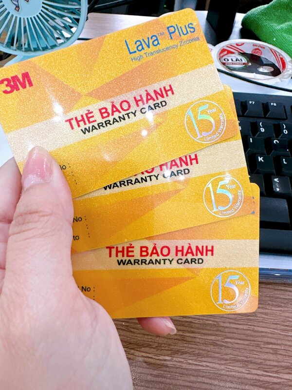 In thẻ bảo hành răng sứ Lava Plus