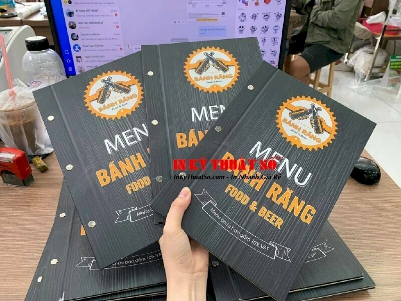 Các kích thước chuẩn của menu