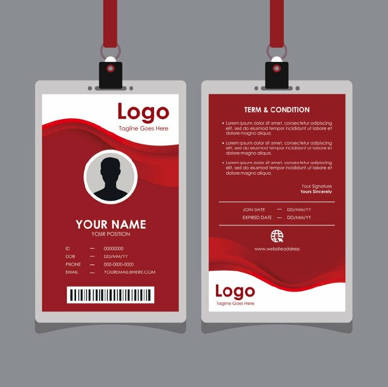 Thiết kế in thẻ nhân viên kích thước chuẩn