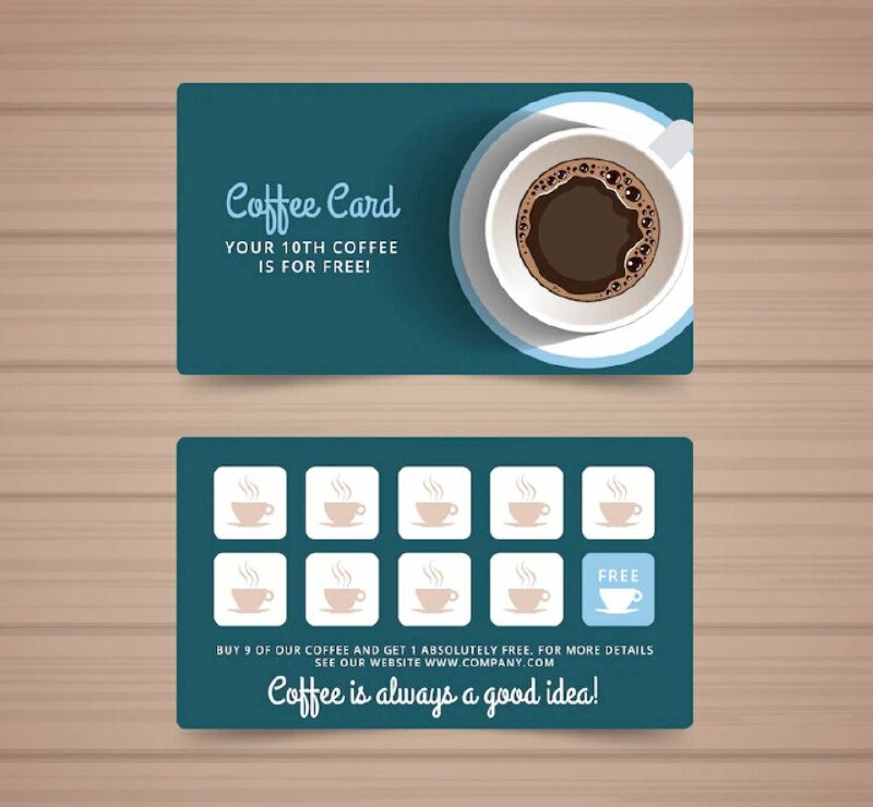 Thiết kế thẻ tích điểm kích thước chuẩn