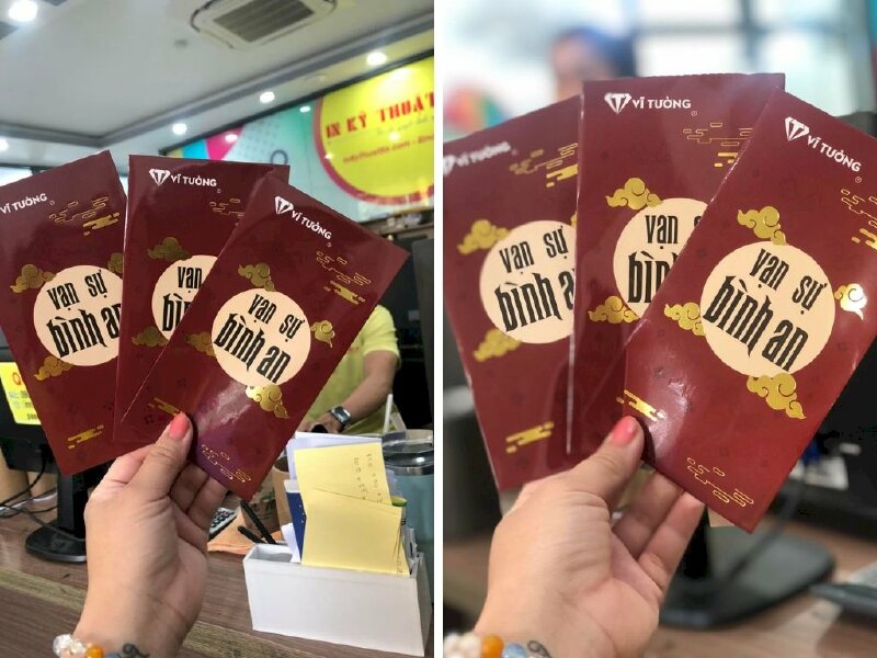 Mẫu bao lì xì công ty Vĩnh Tường - InKyThuatSo