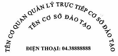 Quy định mẫu tên cơ sở đào tạo và cơ quan quản lý xe tập lái