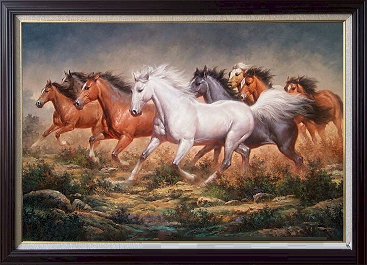 Tranh mã đáo thành công sơn dầu đẹp nhất