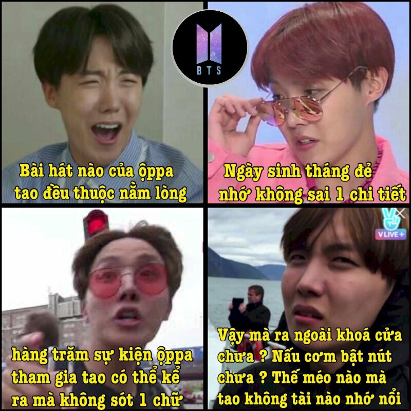 Ảnh dìm BTS có chữ hài hước về sự đãng trí 