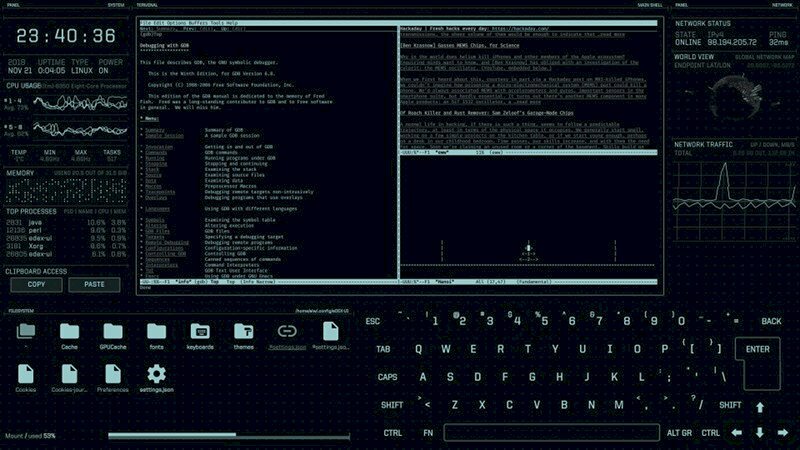Ảnh màn hình hacker thật chuyên nghiệp màu đen trắng