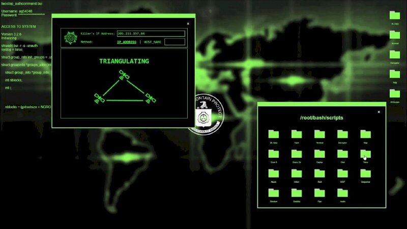 Ảnh màn hình hacker đang làm việc