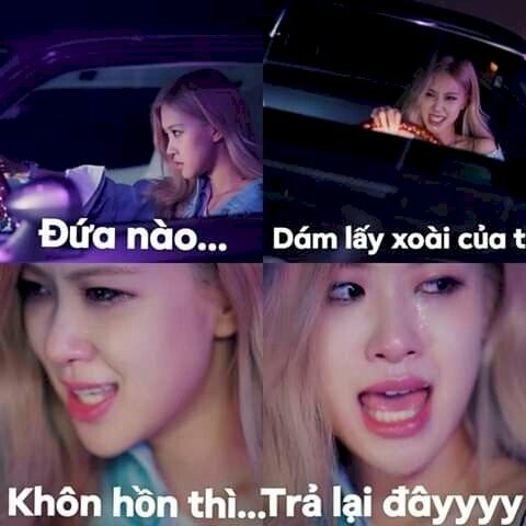 Ảnh chế dìm Rose Blackpink có chữ trong MV Kill This Love