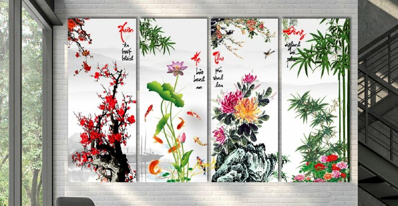 Tranh tứ quý theo văn hóa người Việt Nam