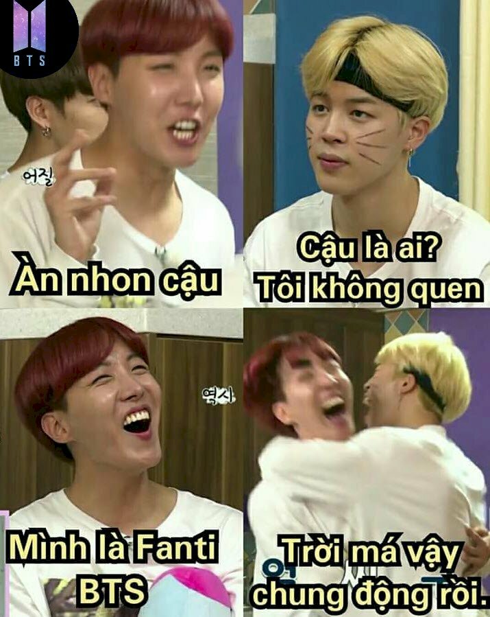 Ảnh dìm BTS có chữ cute hài hước 