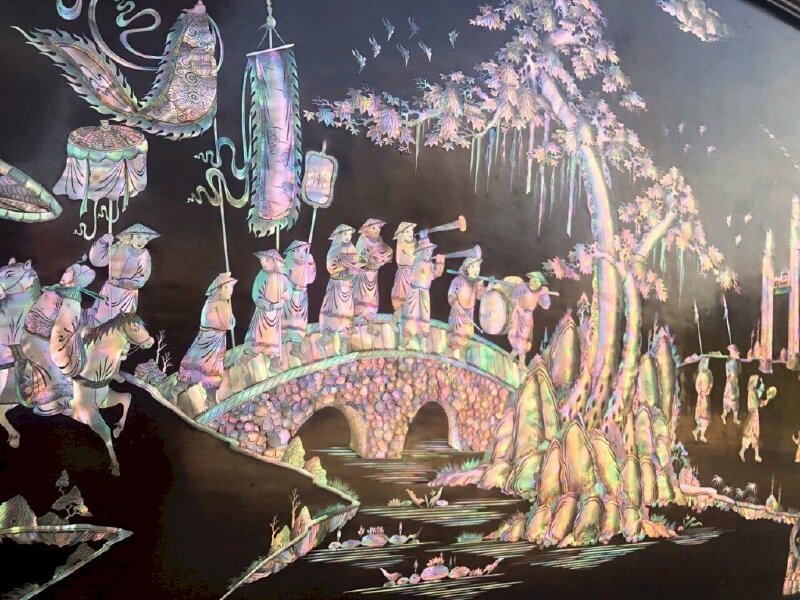 Tranh Trạng Nguyên về làng cùng đoàn người vinh quy bái Tổ