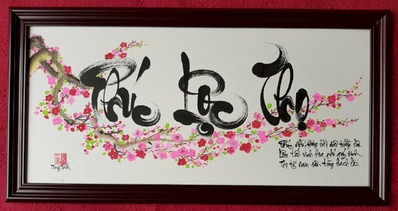 Tranh chữ Phúc Lộc Thọ thư pháp đẹp nhất 