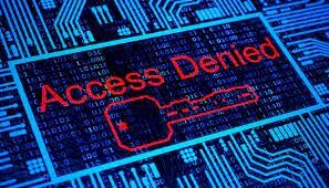 Ảnh màn hình hacker Access Denied và hình chìa khóa