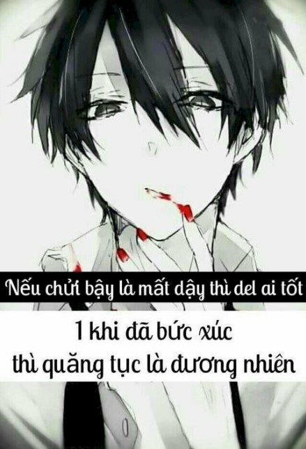 Ảnh anime có chữ ngầu