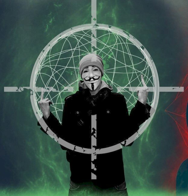 Ảnh đại diện hacker hài giơ ngón tay thối