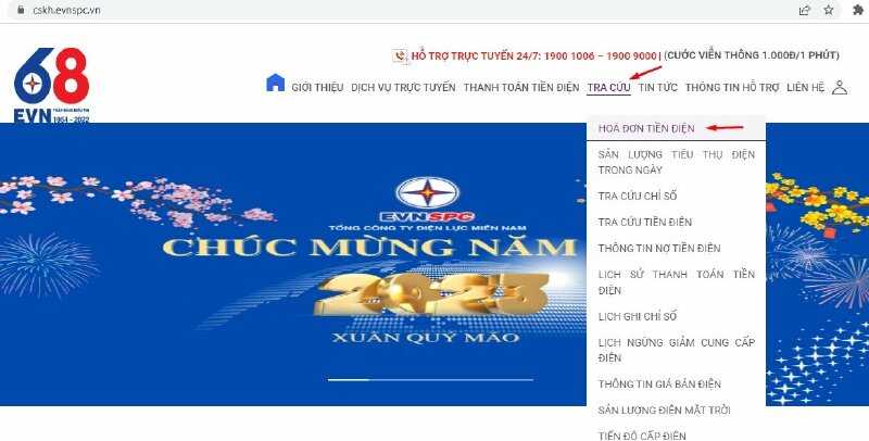 Cách in hoá đơn tiền điện miền Nam - InKyThuatSo