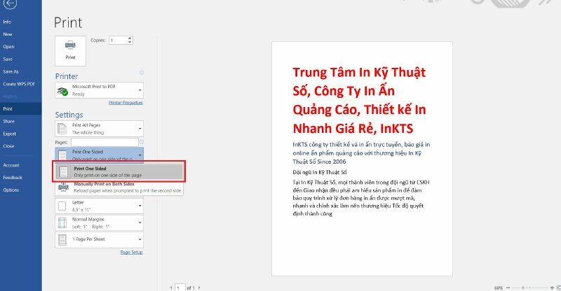 Cách in 1 mặt trong Word: Hướng dẫn chi tiết từ A đến Z cho người dùng