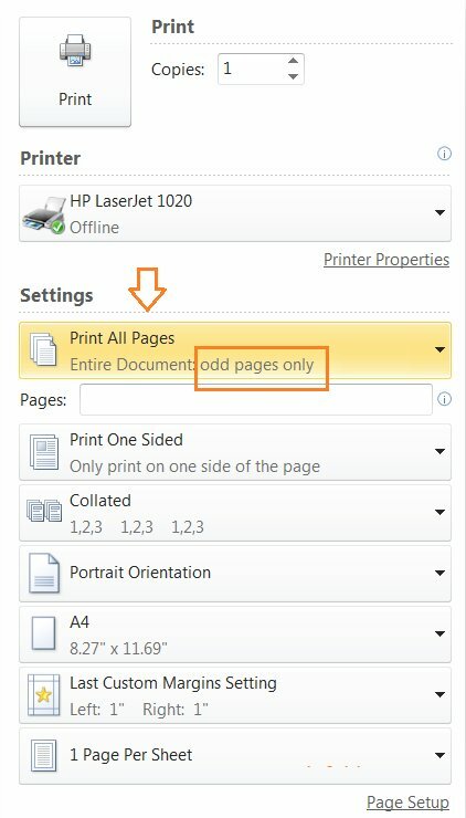 Cách in 2 mặt trong Excel máy in Canon 2900
