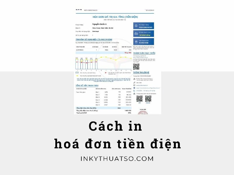 Cách in hoá đơn tiền điện - InKyThuatSo
