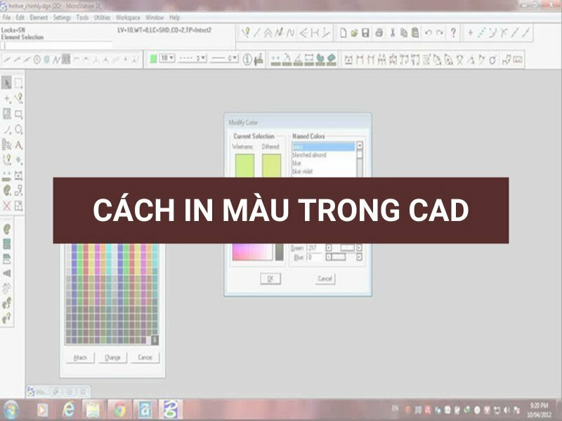 Cách in màu trong Cad